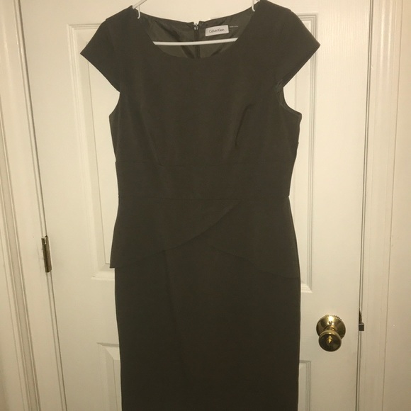 calvin klein olive green dress